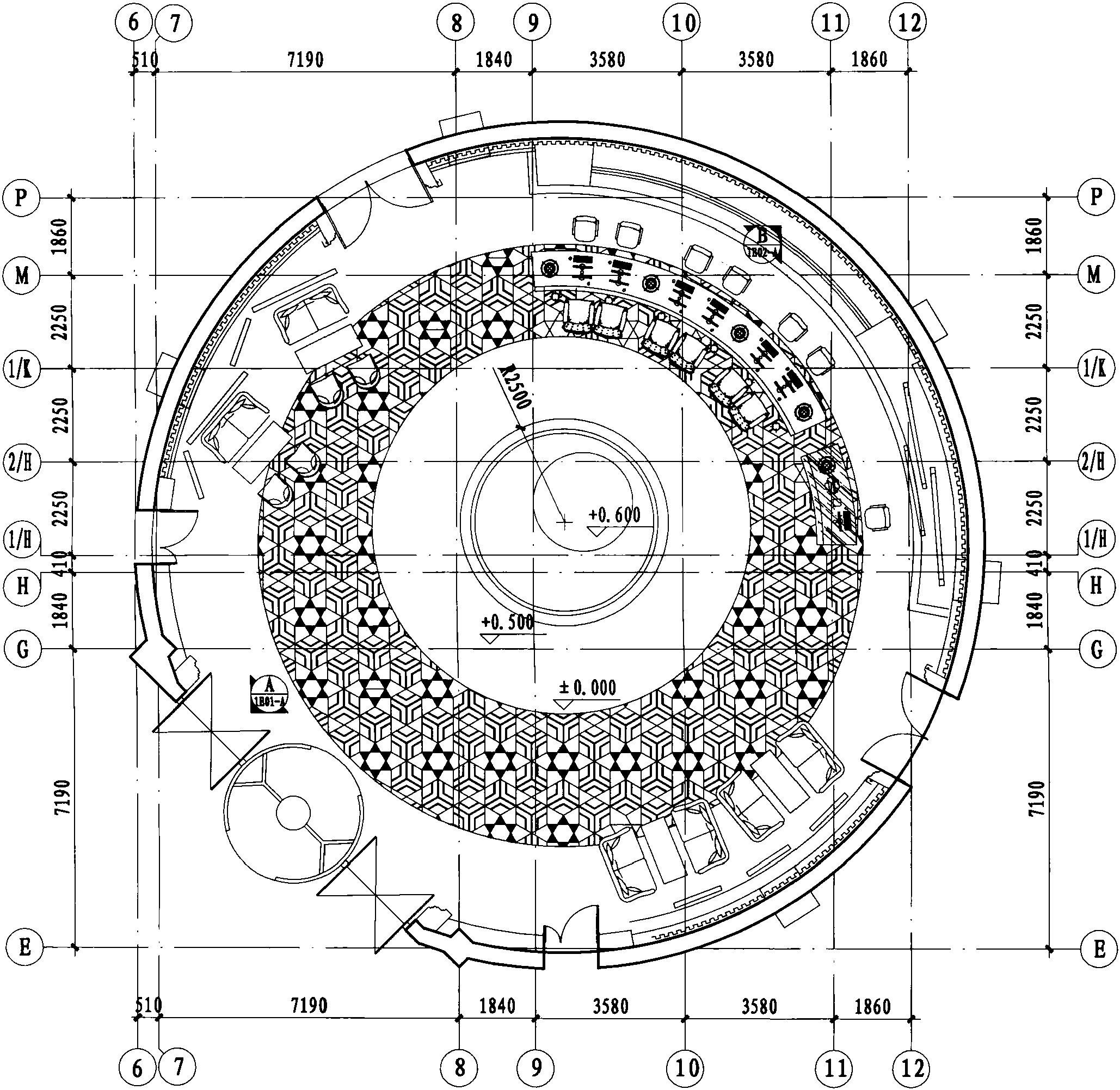 一层大堂平面布置图 1:150